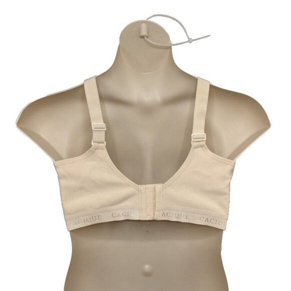 Cacique Lane Bryant Womens Bra Cotton Unlined No Wire Size 46D Beige - Picture 4 of 9